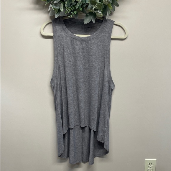 Athleta Essence relaxed High Low Tank Heather Gray S - Picture 1 of 12